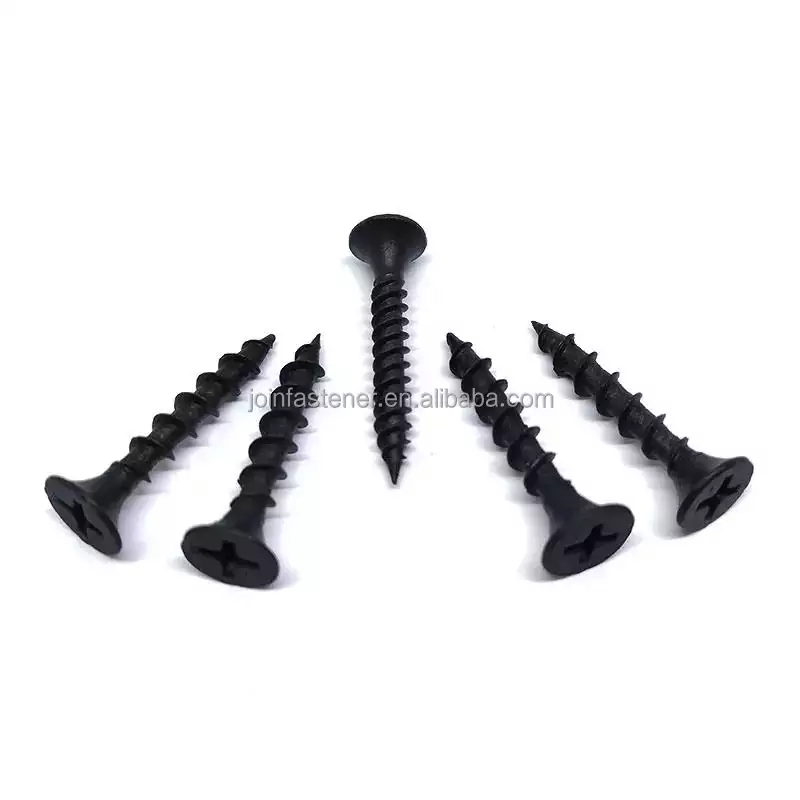 Factory direct Sale Galvanized Wood Screw For Wooden Constructionself Tapping Stainless Steel Screw Flat Head Black Screw
